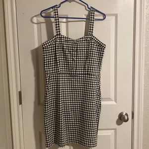 Black plaid jeaned dress